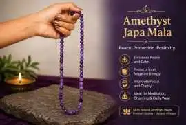 Natural Amethyst Mala for Daily Use, ₹ 1,900