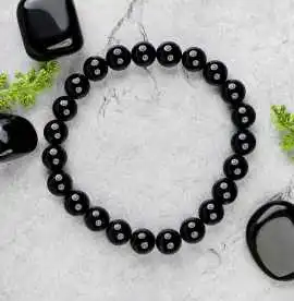 Buy Black Obsidian Bracelet Online at Braj Bhoomi, Rp 349
