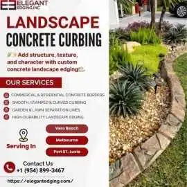 Concrete Curb Landscape Edging In Vero Beach, FL, Vero Beach