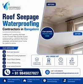 Roof Seepage waterproofing contractors in Bangalor, Bengaluru