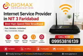 Internet Service Provider in NIT3 Faridabad gigmax, Faridabad