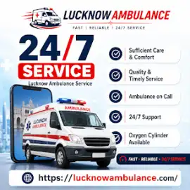 24/7 Advanced ICU Ambulance Service in Lucknow, Lucknow