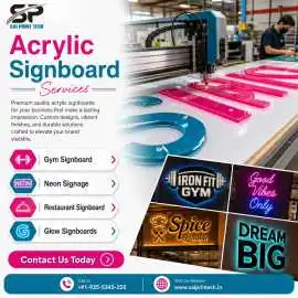 Acrylic LED Sign Board Near Me – Premium Signage, Noida