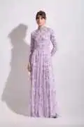 Modest Long Sleeve Maxi Dress, London