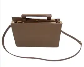 Taupe Dover Top Handle Bag | Recycled Leather Purs, $ 440