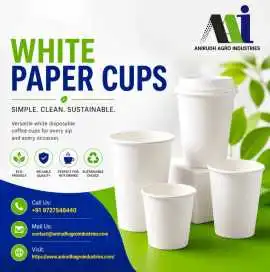 White Paper Cups Manufacturer & Supplier for Coffe, ₹ 1,000