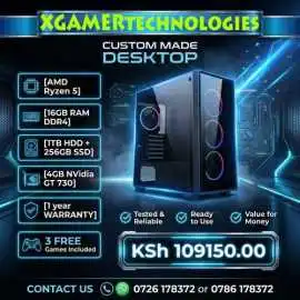 Custom crafted Ryzen 5 16gb RAM desktop PC, $ 1,091