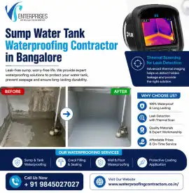 Sump Water Tank Waterproofing Contractors in Banga, Bengaluru