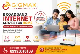  Broadband Internet Service for Home Gigmax, Faridabad