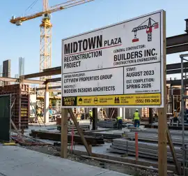 Professional Construction Site Signage in the UK, London