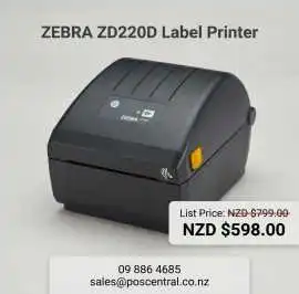 Zebra ZD220D 203DPI USB Thermal Label Printer, $ 598