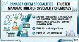  Manufacturer of Speciality Chemicals in India, Bengaluru