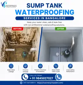 Sump Tank Waterproofing Services in Bangalore, Bengaluru