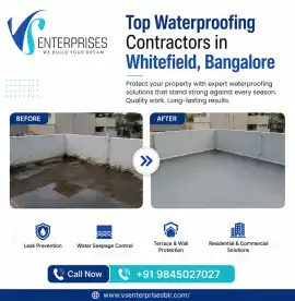 Top waterproofing contractors in Whitefield, Banga, Bengaluru