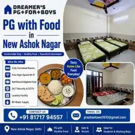 Affordable PG with Food in New Ashok Nagar, New Delhi