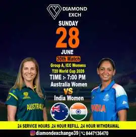 Diamond Exchange ID Australia Women vs India Women, New Delhi