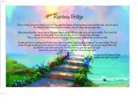 Beautiful Rainbow Bridge Poem Memorial Gifts, $ 500