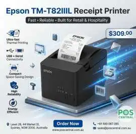 Epson TM-T82IIIL Receipt Printer for Fast POS Prin, ps 309