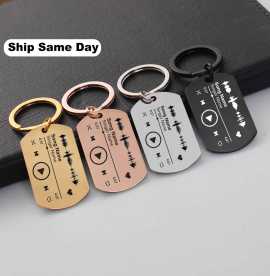 Personalized Song Player Keychains, Engrave plaque, $ 10