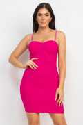 Fuchsia Rhinestone Strap Bustier Top, Los Angeles