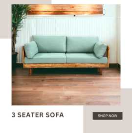 Shop Premium Wooden 3 Seater Sofa Designs at Nisma, $ 54,999