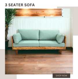 Shop Durable and Stylish 3 Seater Sofa Wooden Opti, $ 54,999