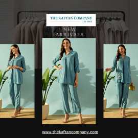 turquoice bird embroidered western coord women set, Hyderabad