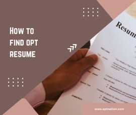 How to find opt resume