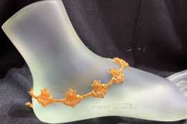 Indian Gold Plated Wedding Anklets, $ 9