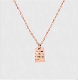 Custom Engraved Birth Date Necklace, $ 23