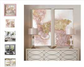 2 Pcs Hand Painted Abstract Oil Painting, $ 200