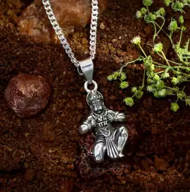 Pure Silver Hanuman Pendant, Noida