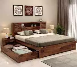 King Bed with Hydraulic Storage, Rp 56,000