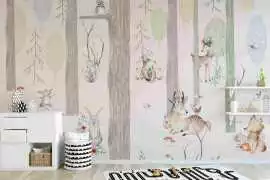 The Latest in Pink Forest Wallpaper Trends by Giff, ₹ 129