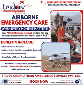 Rushed Tridev Air Ambulance Services in Patna: Med, Patna