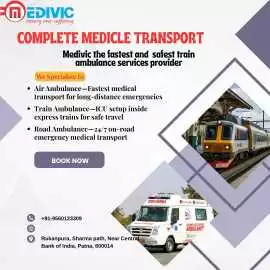 Safest move by Medivic train ambulance in patna, Patna