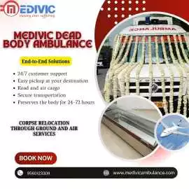 Medivic dead body ambulance road and air cargo, Ranchi