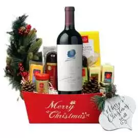 Order and Enjoy Christmas Wine Gift Basket, New York