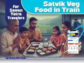 Pure Satvik Veg Food in Train for Travelers, ¥ 150