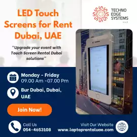 Get Interactive with LED Touch Screen Rentals UAE, Dubai