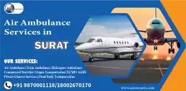 Fastest Air Ambulance Services from surat , Surat