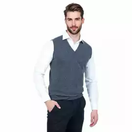 Classic Fit Cashmere Slipover - TCG London, ₹ 14,200