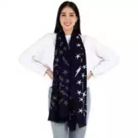Large Pashmina Stole with Velvet Stars |TCG London, London