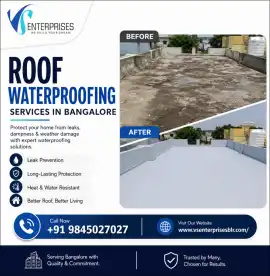 Roof waterproofing services in Bangalore , Bengaluru