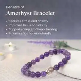 Buy Amethyst Stone Bracelet for Focus and Clarity, Rp 999