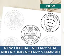 Custom Notary Public Seal Embosser & Stamp Kit for, $ 50