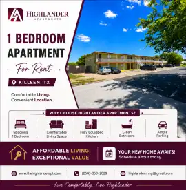 Stylish and Affordable 1 Bedroom Living in Killeen, Killeen