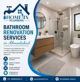 Bathroom Renovation Services | HomeFix Plumbing, Ahmedabad