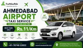 Book Taxi at Ahmedabad Airport - True Value Ride, Ahmedabad