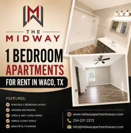 Affordable 1 Bedroom Apartments for Rent in Waco, Waco
